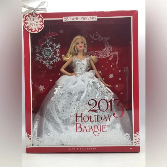 2013 Holiday Barbie, 25th anniversary doll